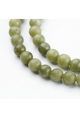 Taiwan Jade  6mm Green  15” Strand  Approx  x60
