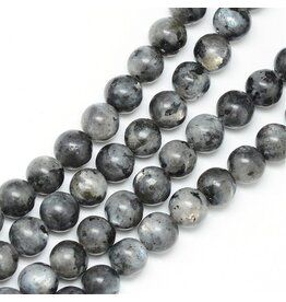 Labradorite  4mm Black Grey  15” Strand  apprx 90 beads