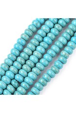 Synthetic Turquoise  Rondelle 8x5mm approx  70 beads