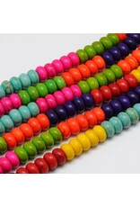 Synthetic Turquoise  Rondelle 8x5mm Mixed  approx  70 beads