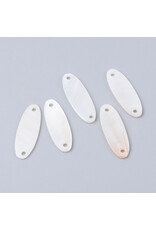 Shell Link 25x10mm Cream Brown White x10