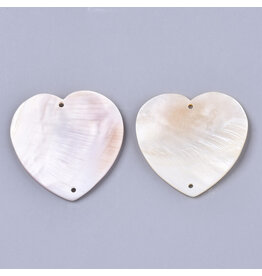 Shell Heart Link 48mm Cream Brown White x1