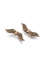 Wing Bead Anitque Brass 7x23mm NF