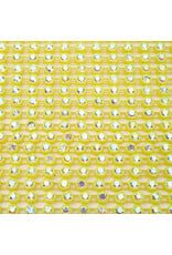 Rhinestone Banding 1 row  3.2mm (ss12)  Clear AB Bright Yellow  x1 foot