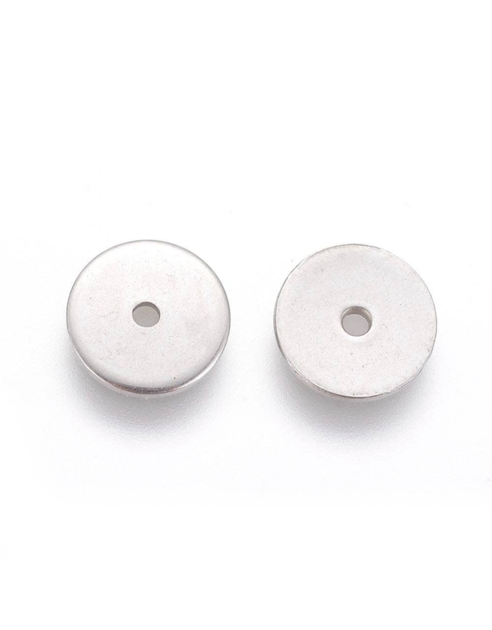 Disc Spacer Bead  Stainless Steel  8x.8mm   x50