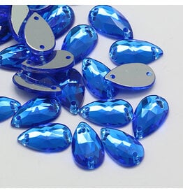 Drop Acrylic Cabochon 20x12mm Sapphire Blue  x4