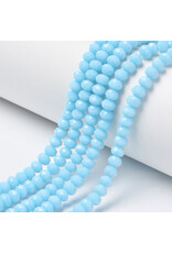 3.5x3mm Rondelle Opaque Light Blue  x100
