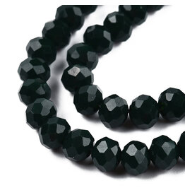 3.5x3mm Rondelle Opaque Dark Green  x100ark Green  x110