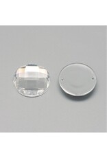 Round Acrylic Cabochon 25mm Clear  x2
