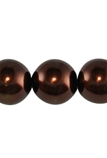 Glass Pearls Brown Round 4mm Strand  about x100
