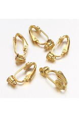 Clip On Earring Convert from Pierced 9x6mm Gold
