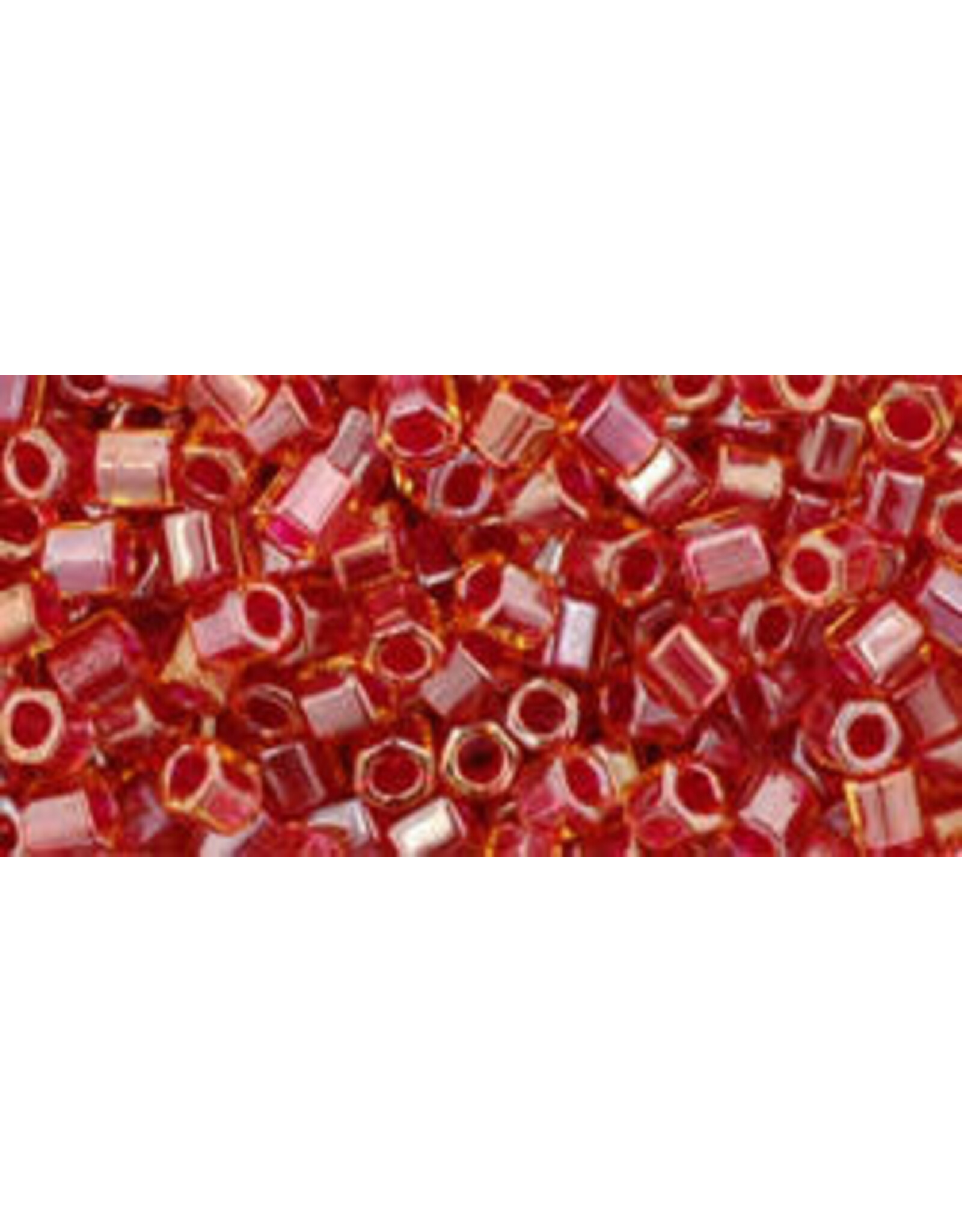 Toho 365  8  Hex 5g Transparent Topaz Red c/l