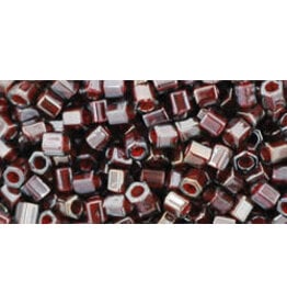 Toho 363  8  Hex 5g Transparent Montana Garnet c/l