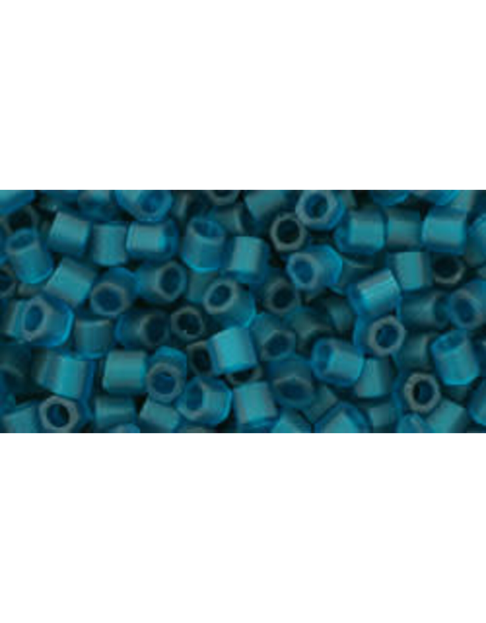 Toho 7bdf  8  Hex 5g Transparent Teal Matte