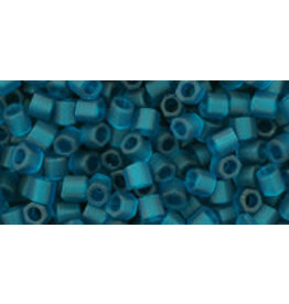 Toho 7bdf  8  Hex 5g Transparent Teal Matte