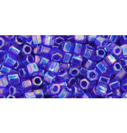 Toho 87  8  Hex 5g Transparent Cobalt AB