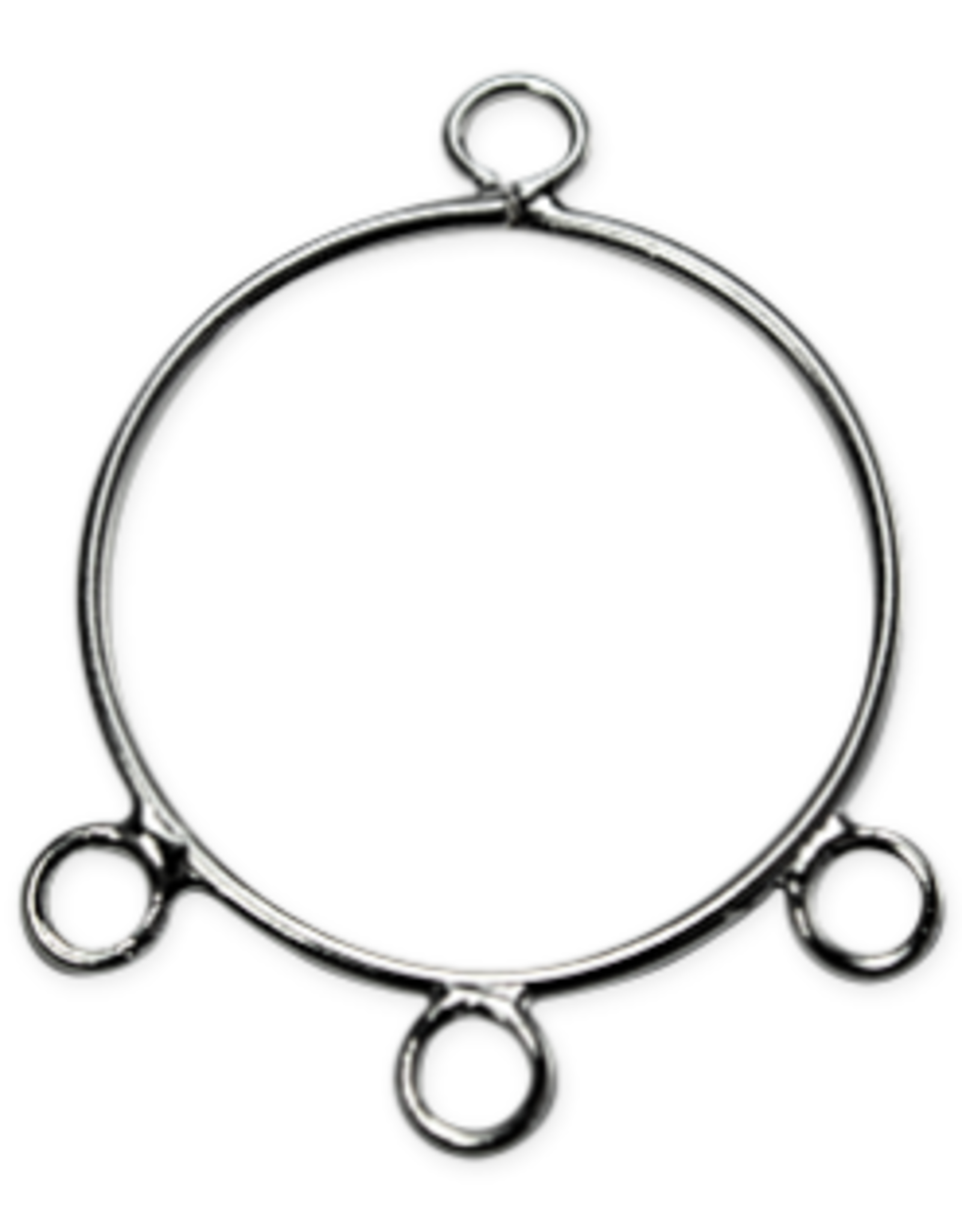 Earring Hoop Link 1 to 3  24mm Silver