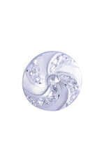 Swirl Round Resin Cabochon 16x3mm Silver