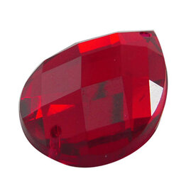 Drop Acrylic Cabochon Red 15x21mm x30