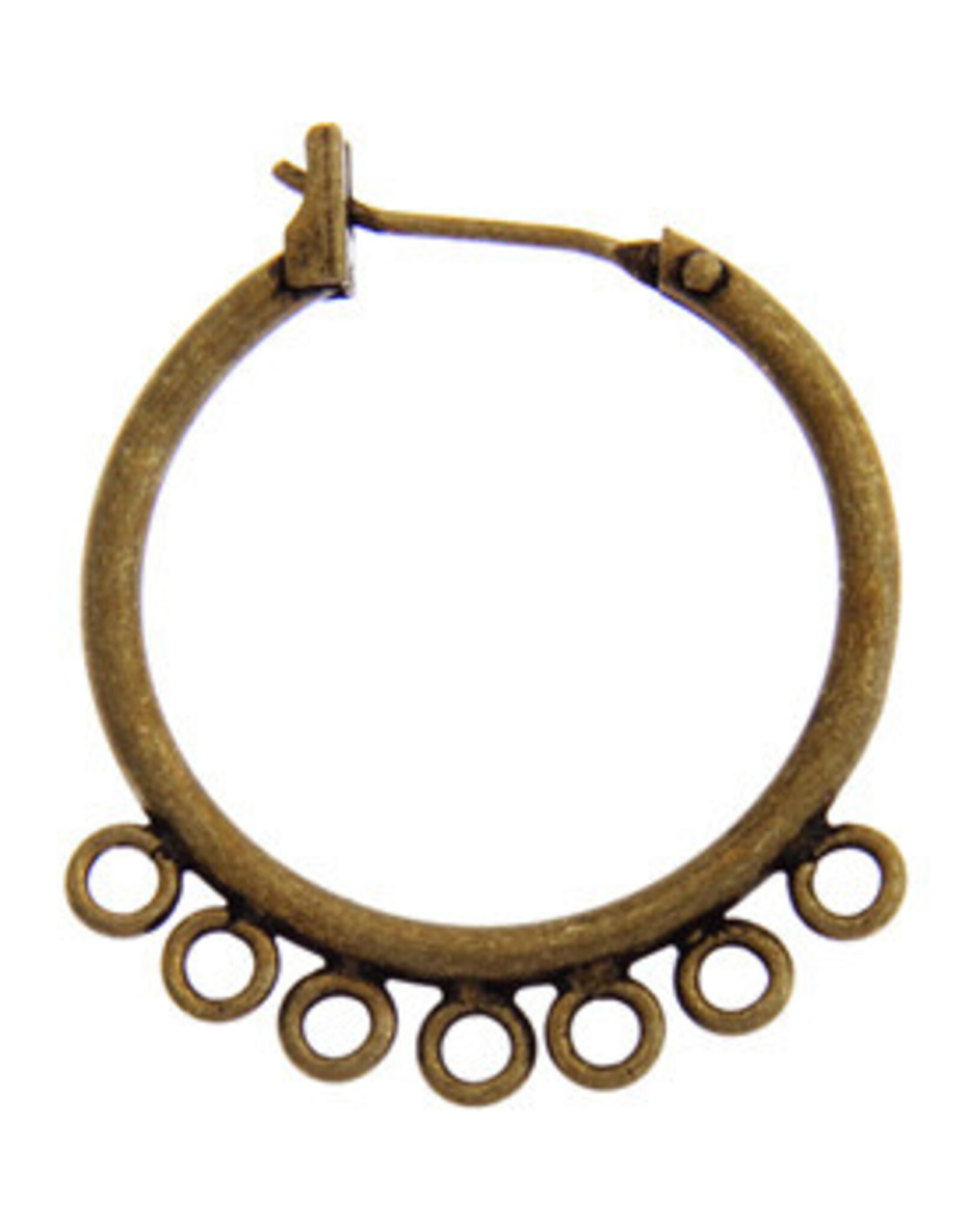 Earring Hoop Link 1 to 7  22mm Antique Brass x2