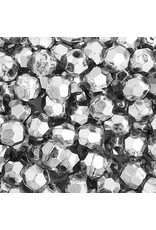 Faceted Round  6mm Silver  x500