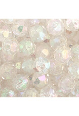 8mm Faceted Round   Clear AB  x250