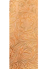 Faux Leather Beading Backing Peach Bronze Floral   .8mm thick 8x11"