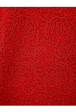 Faux Leather Beading Backing Red Lace Floral   .8mm thick 8x11"