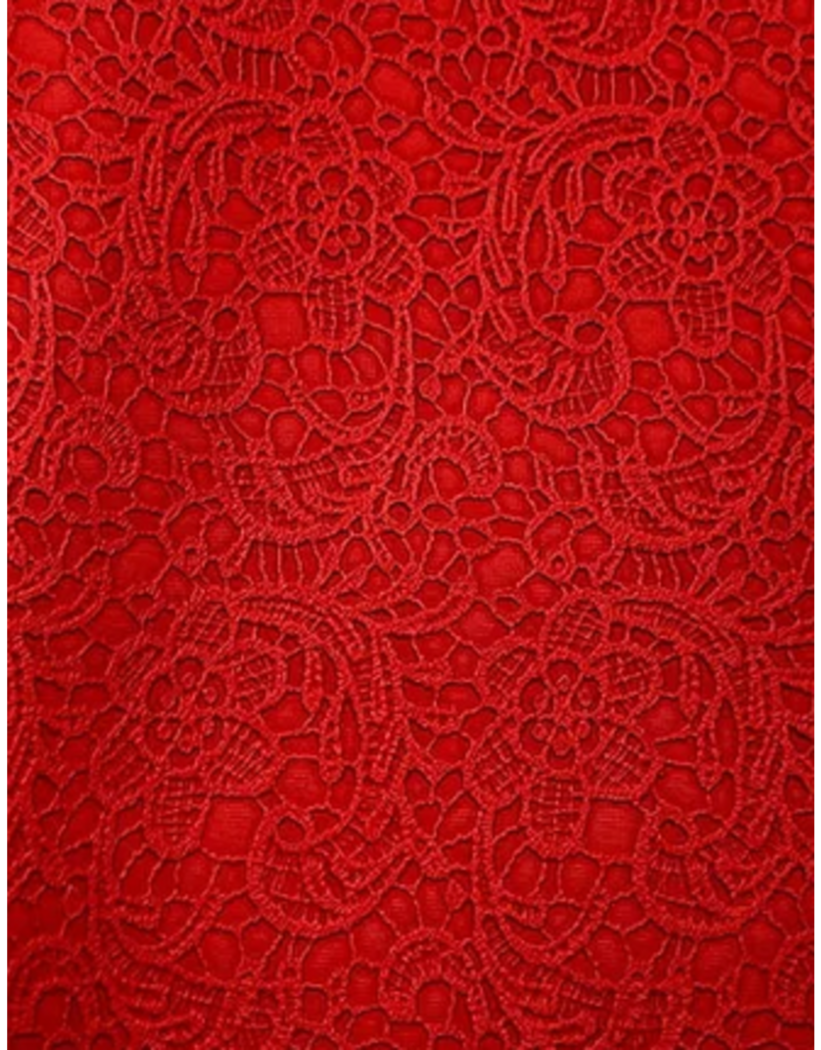 Faux Leather Beading Backing Red Lace Floral   .8mm thick 8x11"