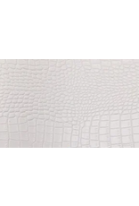 Faux Leather Beading Backing White Crocodile Skin   .8mm thick 8x11"