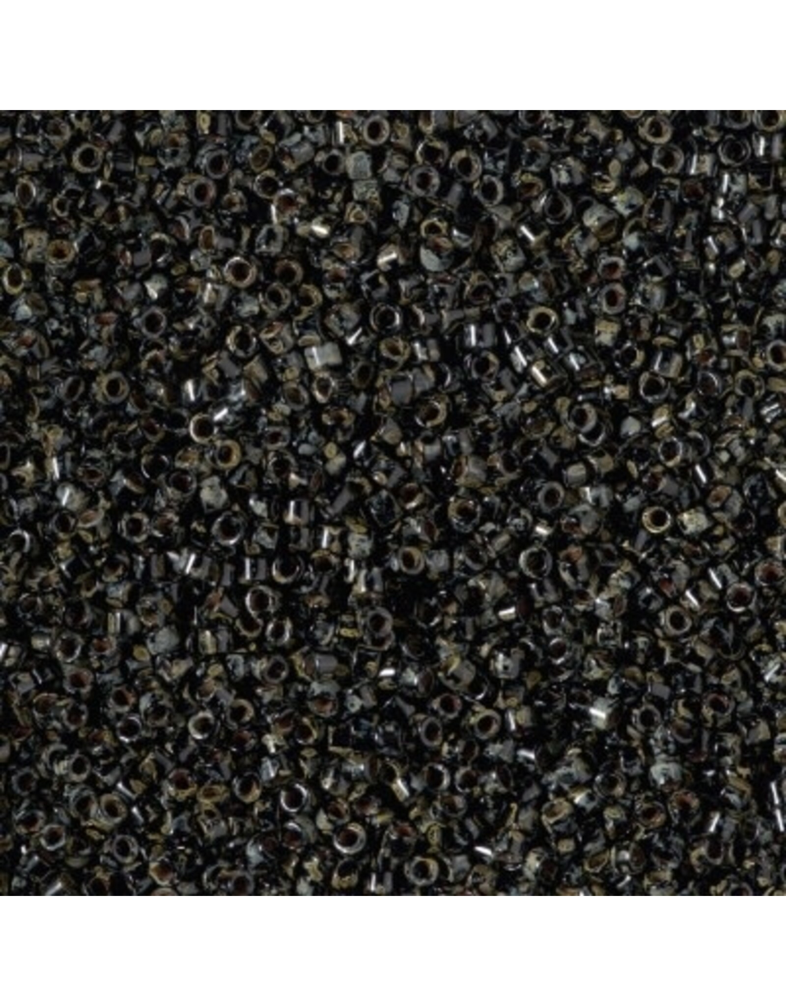Miyuki db2261B 11 Delica  25g  Opaque Smoky Black Picasso