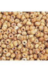 Czech 201027 8 Seed Opaque Speckled Brown/Yellow