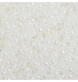 Czech 201600  8  Seed Opaque White Pearl