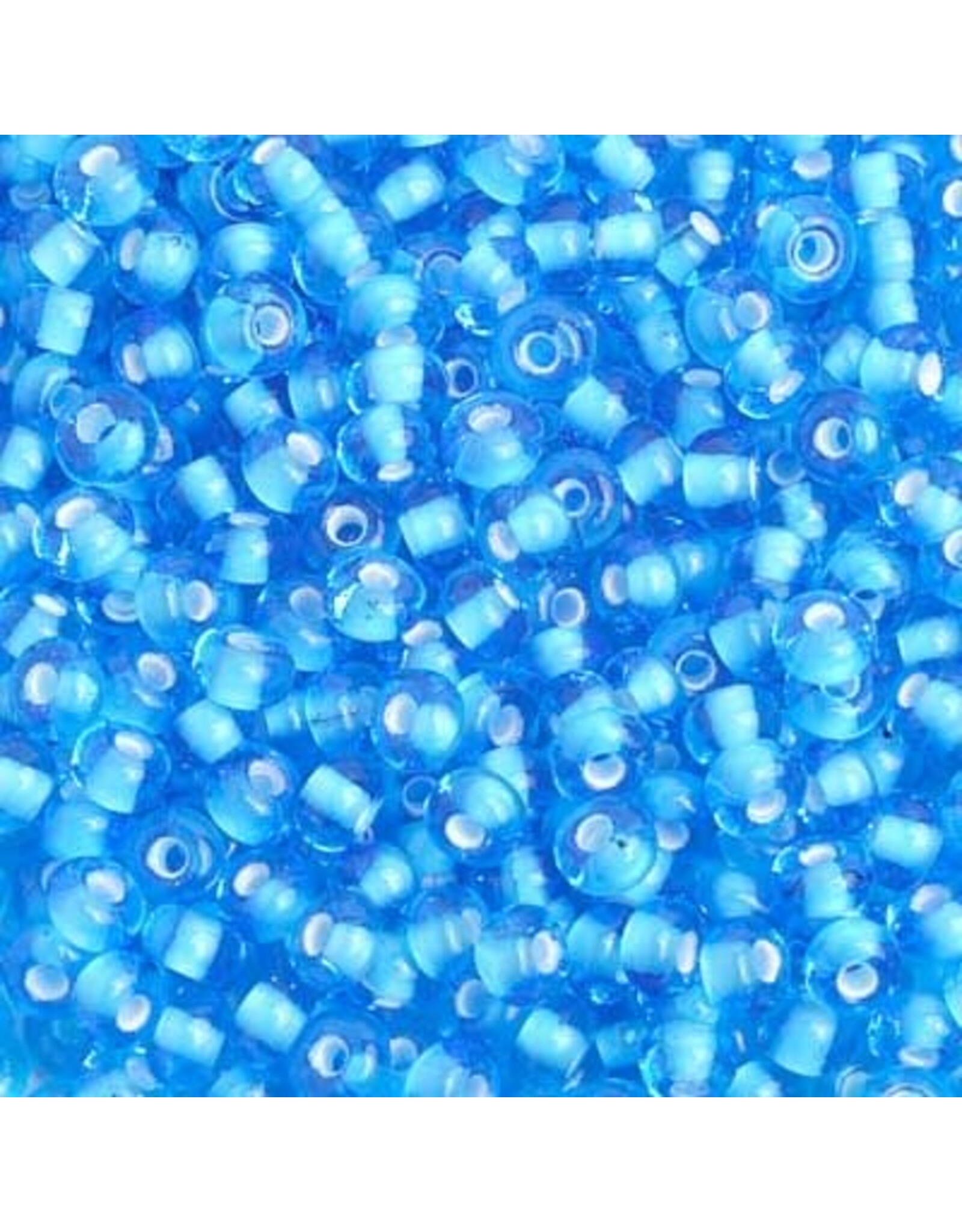 Czech 401805  6  Seed  Aqua Blue White c/l