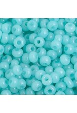 Czech 440003  6  Seed   Alabaster Light Turquoise Blue s/g