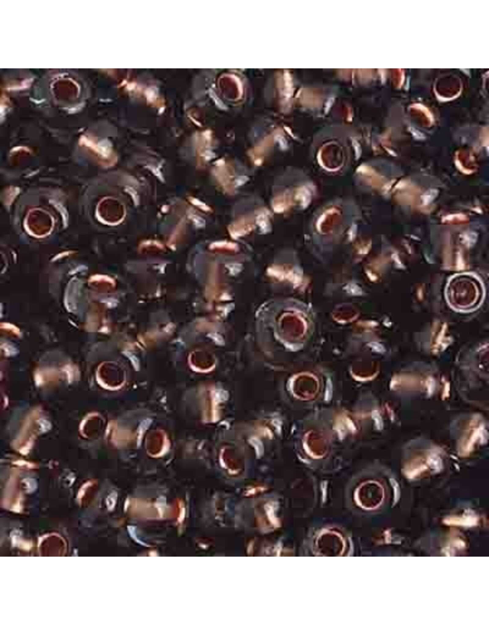 Czech 401761  6  Seed Black Diamond Grey Copper lined