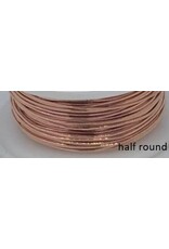 22g  Half Round Bare Copper 13y