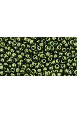 Toho 333 11  Round 40g Transparent Fern Green Gold Lustre