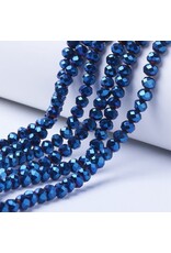 3x2mm Rondelle Blue Metallic x150