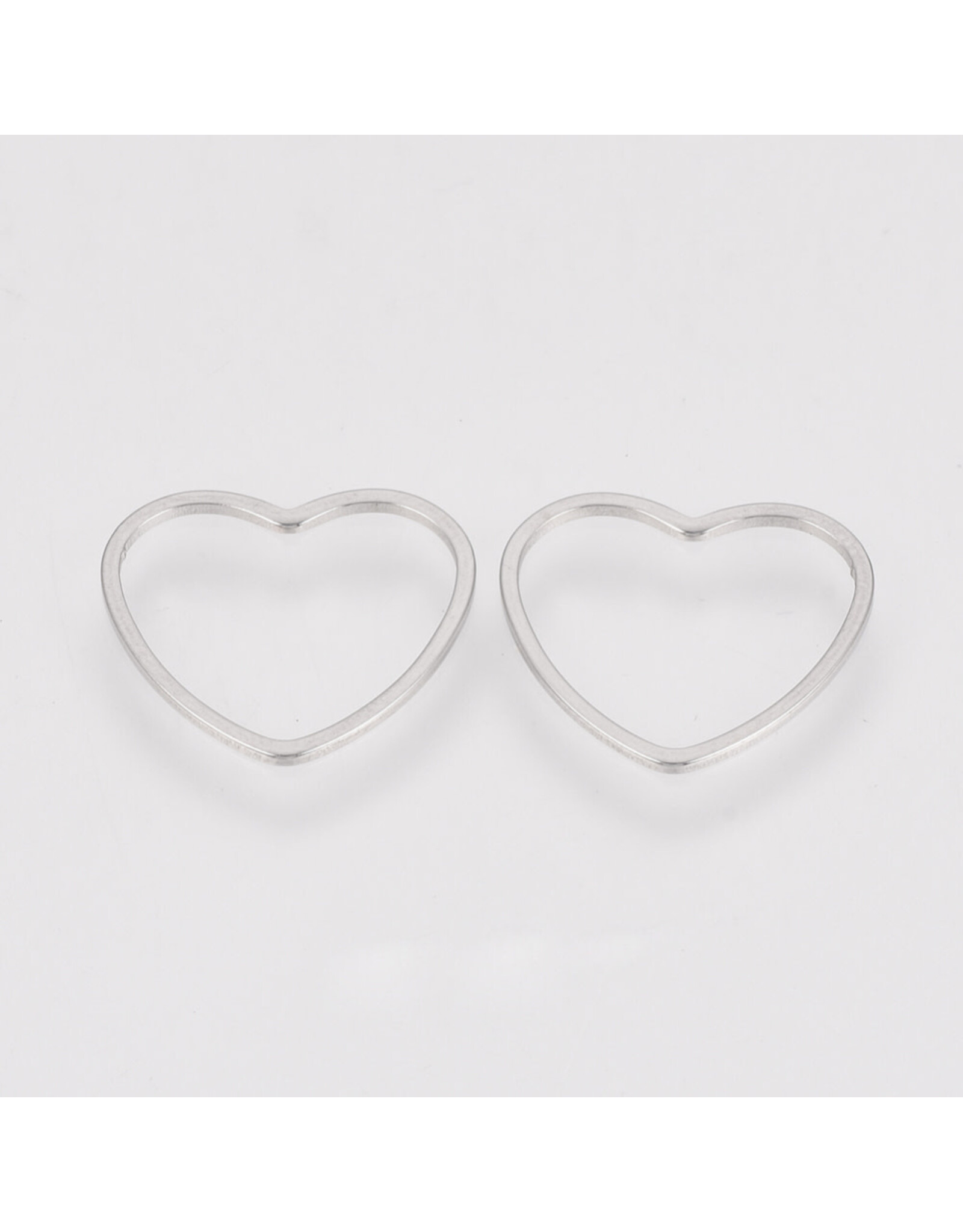 Heart Link  Stainless 20mm    x6 NF
