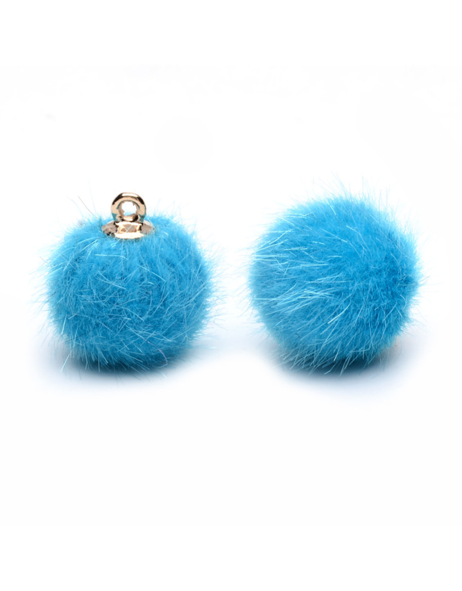 16mm  Faux Fur Ball x2 Pair