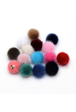 12mm Faux Fur Ball x2 Pair