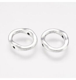 Bead  Frame 15x13mm Antique Silver x24 NF