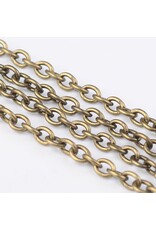 #7 Cable Chain 3x2mm  Antique Brass  NF