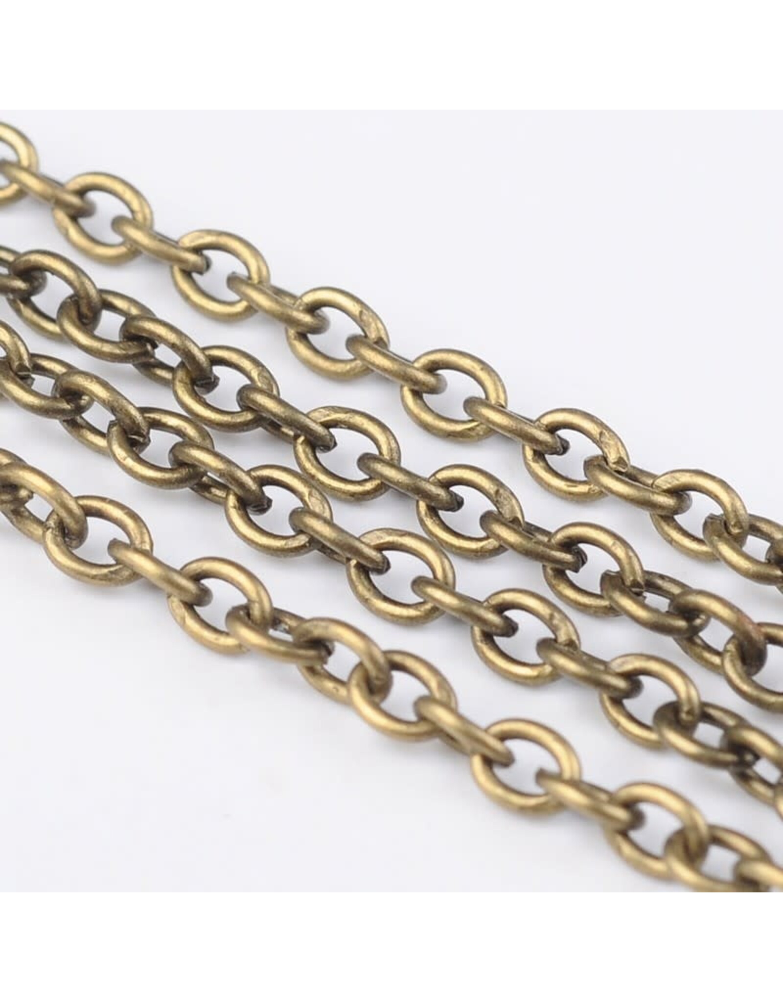 #7 Cable Chain 3x2mm  Antique Brass  NF