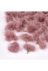 25mm  Faux Mink Fur Tassel  x1 Pair