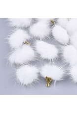 25mm  Faux Mink Fur Tassel  x1 Pair
