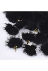 25mm  Faux Mink Fur Tassel  x1 Pair