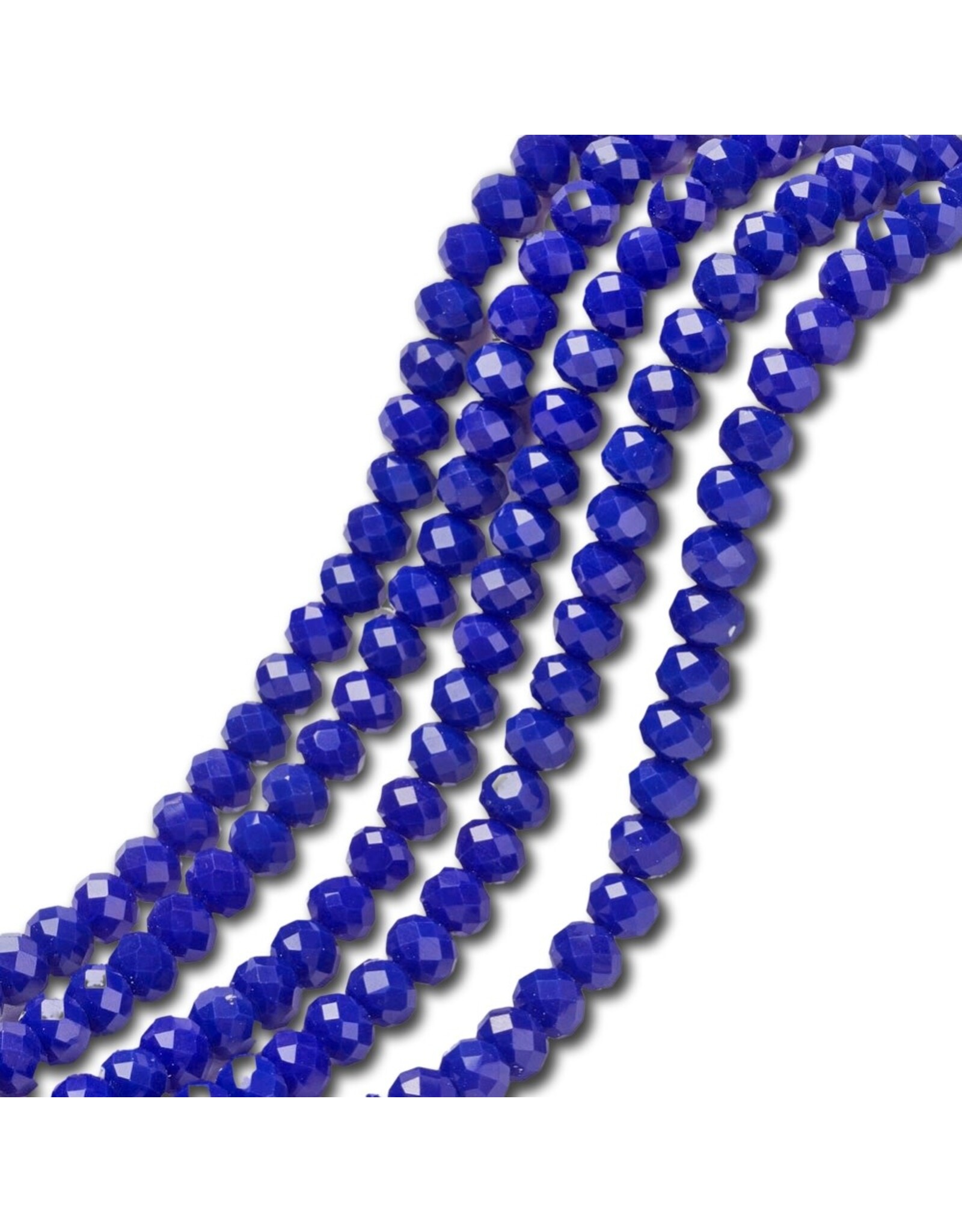 8x6mm Rondelle Opaque Blue  x65