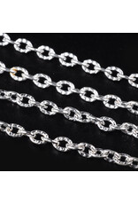 #12 Cable Chain Textured 3x2mm Silver